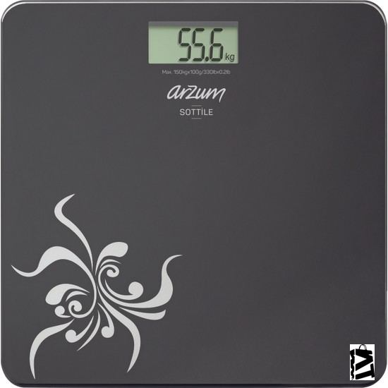 Arzum Ar550 Sottile Dijital Cam Banyo Baskülü Siyah - Elden Taksitle Sözleşmeli Senetli Alışveriş