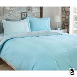 Özdi̇Lek Çift Kişilik Ranforce Nevresim Takımı-Colourmix Mint Turkuaz