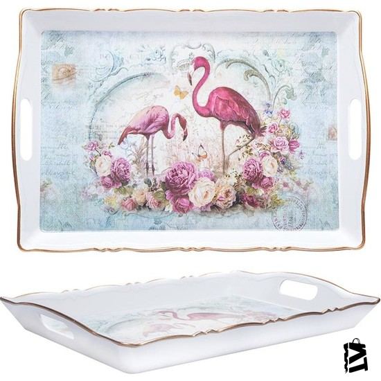 Biev Enj051 Flamıngo Tepsi 48x33cm - Elden Taksitle Sözleşmeli Senetli Alışveriş