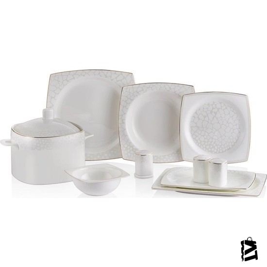 Neva N2717 Yakamoz 60 Parça Bone Premium Yemek Takımı - Elden Taksitle Sözleşmeli Senetli Alışveriş