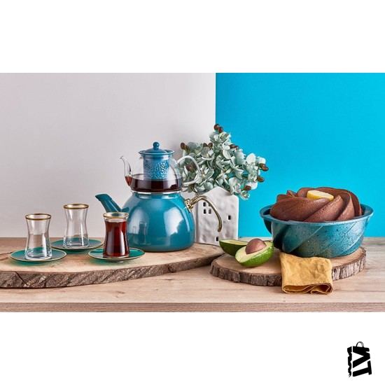 Neva N2737 Sweet Premium Mentol 6 Kişilik Cam çay Seti - Elden Taksitle Sözleşmeli Senetli Alışveriş