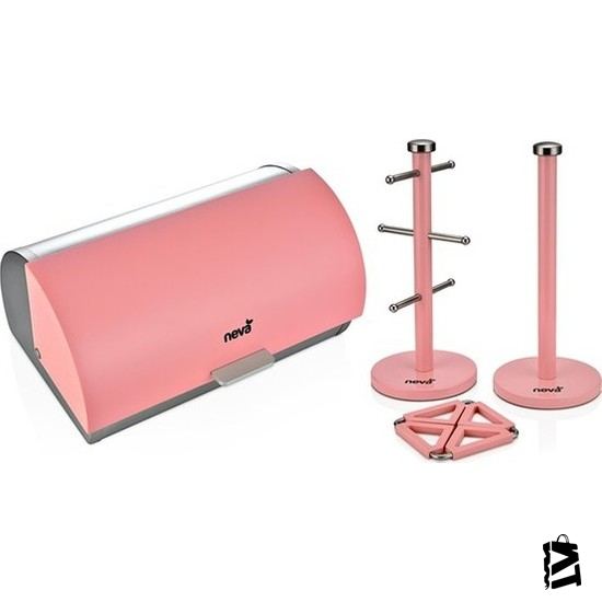 Neva N985 Sweet Pembe 4 Parça Ekmeklik Seti - Elden Taksitle Sözleşmeli Senetli Alışveriş
