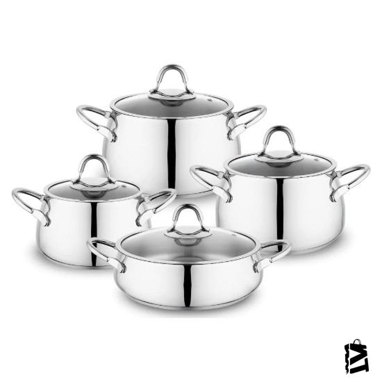 Schafer Trendy 8 Parça çelik Tencere Seti Inox - Elden Taksitle Sözleşmeli Senetli Alışveriş