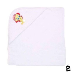 Özdilek Tweety Nakışlı Bebe Pelerini Beyaz