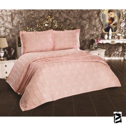 Cotton House Dora Çift Kişilik Pudra Yatak Örtüsü