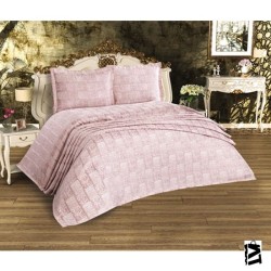 Cotton House Dora Çift Kişilik Lavanta Yatak Örtüsü