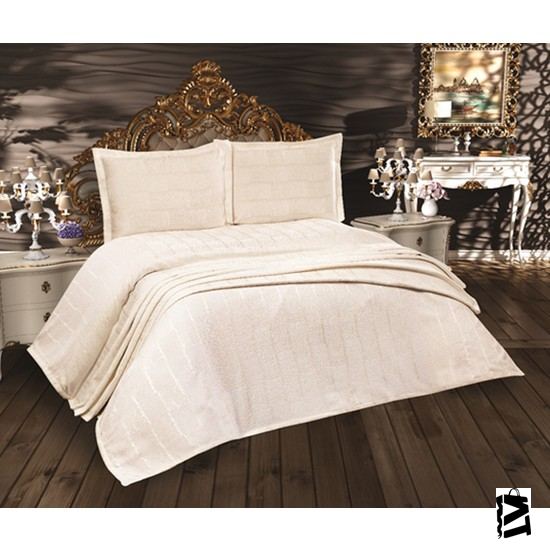 Cotton House Dora Tek Kişilik Krem Yatak örtüsü - Elden Taksitle Sözleşmeli Senetli Alışveriş