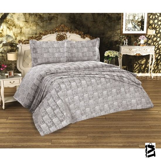 Cotton House Dora Tek Kişilik Gri Yatak örtüsü - Elden Taksitle Sözleşmeli Senetli Alışveriş