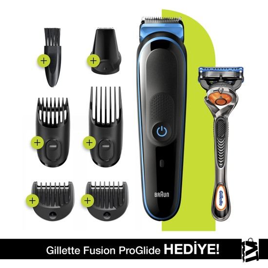 Braun Mgk 3245 Erkek Bakım Kiti Islak & Kuru 7in1  şekillendirici + Gillette - Elden Taksitle Sözleşmeli Senetli Alışveriş
