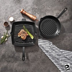 Korkmaz Casta Yuvarlak 28 cm Grill Döküm Tava