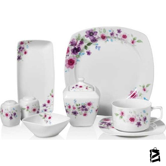 Korkmaz A8611 Bonjour Coll. 28 P Kahvaltı Seti (kare) - Elden Taksitle Sözleşmeli Senetli Alışveriş