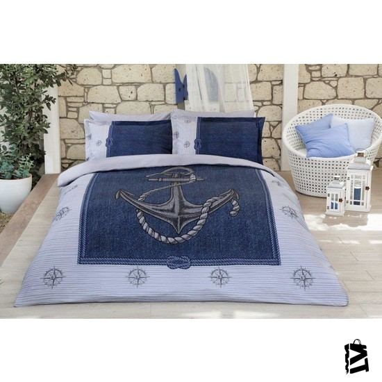 özdilek Anchor Denim çift Kişilik Nevresim Takımı - Elden Taksitle Sözleşmeli Senetli Alışveriş