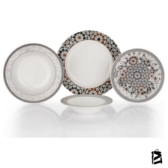 Schafer Alize 24 Parça Bone Porselen Yemek Takımı Kahve Kah01 - Elden Taksitle Sözleşmeli Senetli Alışveriş