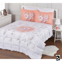 Özdilek Lively Roses Tek Kişilik Uyku Seti Somon