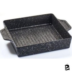 Falez Karem 28 x 28 cm Granıt Tepsi Gri