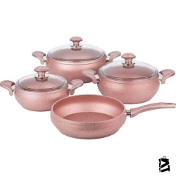 Özkent Güveç Granit 7 Parça Rosegold Tencere Seti