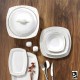 Korkmaz Mona Collection 60 Parça Kare Yemek Takımı - Elden Taksitle Sözleşmeli Senetli Alışveriş