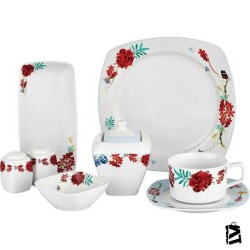 Korkmaz Bonjour Collection 28 Parça Kare Kahvaltı Seti