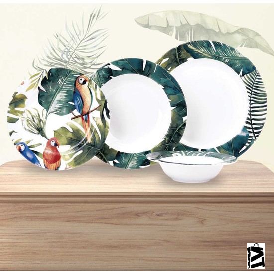 Korkmaz Natura Collection 24 Parça Yuvarlak Yemek Takımı - Elden Taksitle Sözleşmeli Senetli Alışveriş
