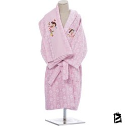 Özdilek Niloya Heart Havlu Bornoz Set Pembe 7 -8 Yaş