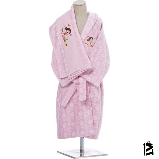 özdilek Niloya Heart Havlu Bornoz Set Pembe 7 -8 Yaş - Elden Taksitle Sözleşmeli Senetli Alışveriş