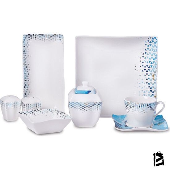 Korkmaz Link Collection 28 Parça Kare Kahvaltı Takımı - Elden Taksitle Sözleşmeli Senetli Alışveriş
