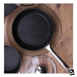 Falez Black Line Granit Döküm 22 cm Tava Siyah