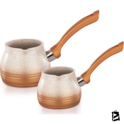 Schafer Split Yanmaz Yapışmaz 2'li Cezve Seti Krem