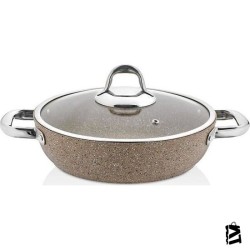 Schafer Galaxy Tech Granit 26 cm Kısa Tencere Kapuçino
