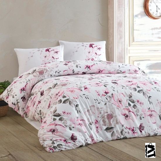 Schafer Flora çift Kişilik Nevresim Takımı-4 Prç - Elden Taksitle Sözleşmeli Senetli Alışveriş