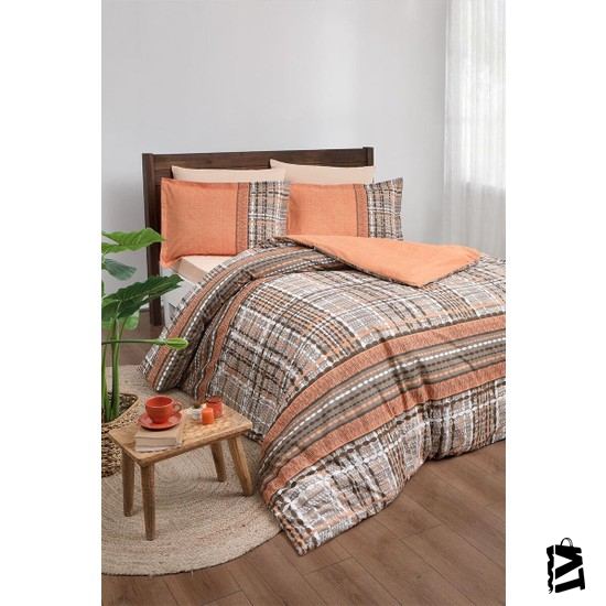 özdilek Tek Kişilik Kapitoneli Ranforce Nevresim Takımı Tweed Oranj - Elden Taksitle Sözleşmeli Senetli Alışveriş