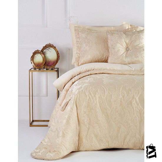 Karaca Home Romance Bej Yatak örtüsü - Elden Taksitle Sözleşmeli Senetli Alışveriş