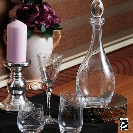Canba Bellina Sade 61 Parça 12 Kişilik Kristal Sofra Bardak Su Takımı