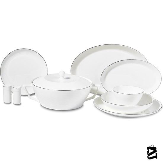 Korkmaz Lines Collection 58 Parça Yuvarlak Yemek Takımı