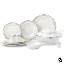 Korkmaz Eliza Collection 60 Parça Yuvarlak Yemek Takımı