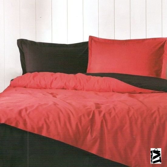 özdilek Colormix Düz Kırmızı Siyah çift Kişilik Nevresim Takımı - Elden Taksitle Sözleşmeli Senetli Alışveriş