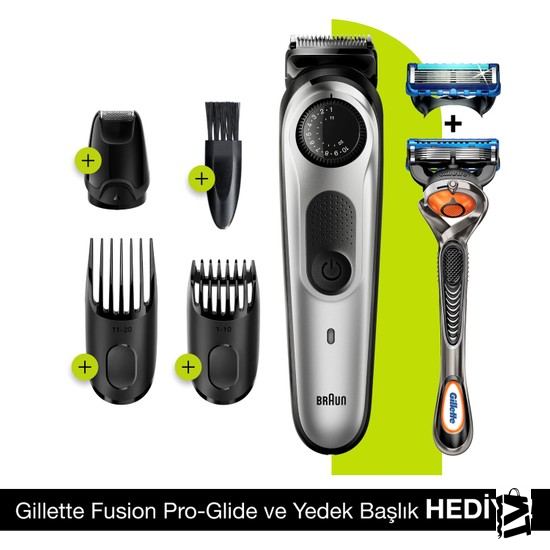 Braun Bt 5265 Saç Sakal şekillendirici + Gillette - Elden Taksitle Sözleşmeli Senetli Alışveriş