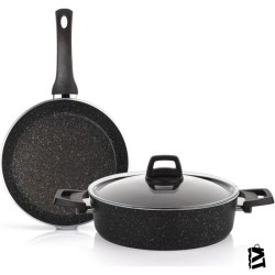 Schafer Dark Storm Basık Tencere -Tava 26 cm 2'li