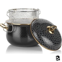 Schafer Glaze Kızartma Tenceresi-20 Cm-3 Prç.-Sıy