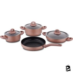Korkmaz Bella Granit Rosegold 7 Parça Tencere Seti
