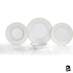 Schafer Posy Yemek Takımı 24 Parça Beyaz