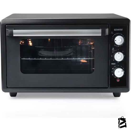 Schafer Backofen Maxi Fırın çift Camlı Siyah 50 Litre - Elden Taksitle Sözleşmeli Senetli Alışveriş