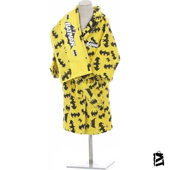 özdilek Lisanslı Bornoz + Havlu 9-10 Yaş 2 Parça Batman Dark - Elden Taksitle Sözleşmeli Senetli Alışveriş