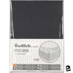 Özdilek Çarşaf Fitted Yastıklı Ranforce 100X200 Antrasit Trendy