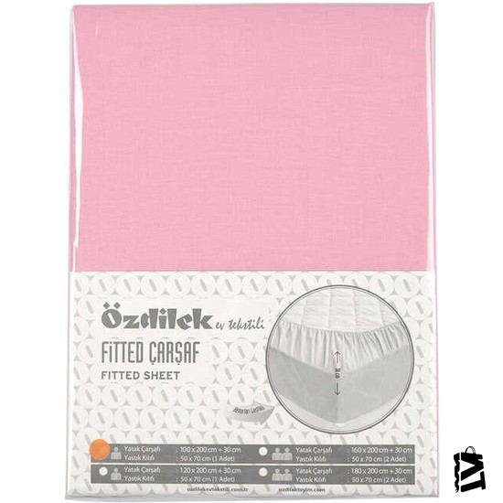 özdilek Tek Kişilik çarşaf Fitted Yastıklı Ranforce Trendy Pembe 100x200 - Elden Taksitle Sözleşmeli Senetli Alışveriş