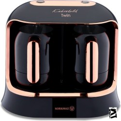 Korkmaz Kahvekolik Deluxe Twin Siyah/rosagold Kahve Makinesi