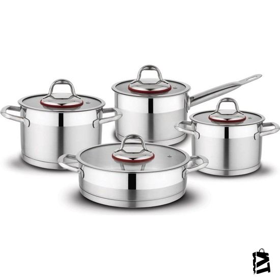 Schafer Krista 8 Parça Inox çelik Tencere Seti - Elden Taksitle Sözleşmeli Senetli Alışveriş