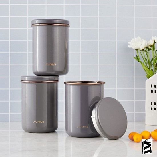 Neva N3097 Sweet Premium Grizay Emaye Kavanoz - 1300 Cc - Elden Taksitle Sözleşmeli Senetli Alışveriş