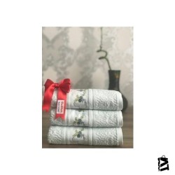 Özdilek Floret Havlu Beyaz 50*90 Nakışlı 6 Adet