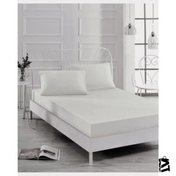 Özdilek Çarşaf Ranforce Yastık Kılıflı 100X200 cm Colormix Ekru